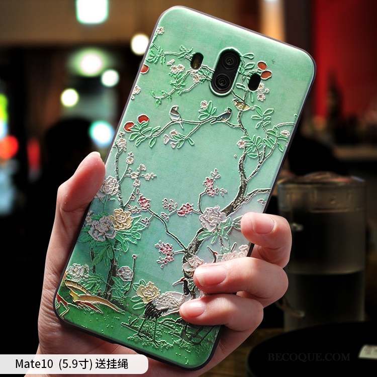 Huawei Mate 10 Incassable Vert Silicone Personnalité Coque De Téléphone Créatif