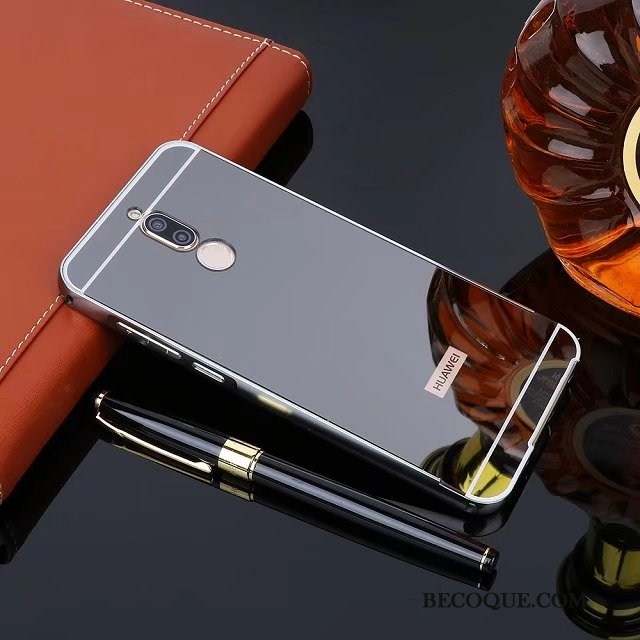 Huawei Mate 10 Lite Border Coque De Téléphone Miroir Couvercle Arrière Protection Métal