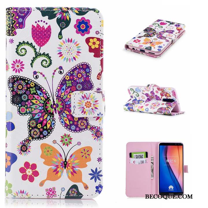 Huawei Mate 10 Lite Coque Clamshell Étui En Cuir Tout Compris Silicone Multicolore Incassable