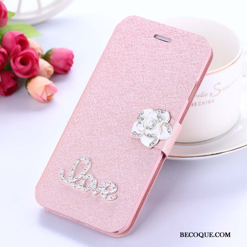 Huawei Mate 10 Lite Coque Clamshell Étui Étui En Cuir Tout Compris Téléphone Portable Rose