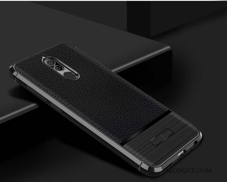Huawei Mate 10 Lite Coque De Téléphone Modèle Fleurie Incassable Protection Étui Noir