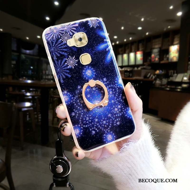 Huawei Mate 10 Lite Coque De Téléphone Très Mince Flocon De Neige Silicone Bleu Incassable
