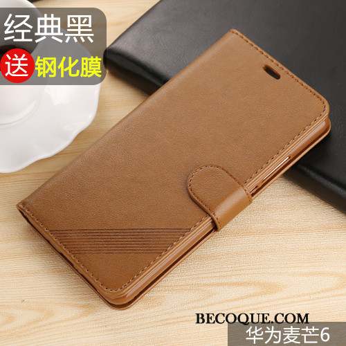 Huawei Mate 10 Lite Coque De Téléphone Étui Fluide Doux Protection Étui En Cuir Marron