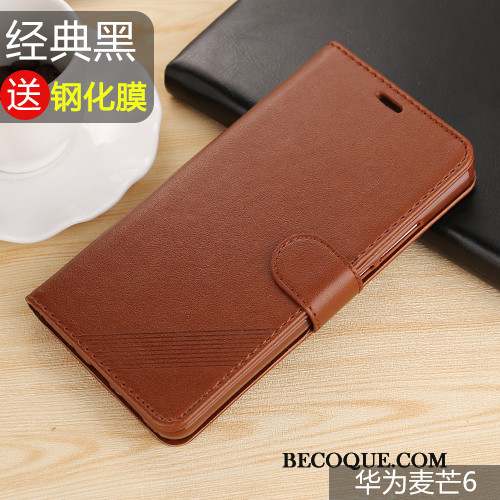 Huawei Mate 10 Lite Coque De Téléphone Étui Fluide Doux Protection Étui En Cuir Marron