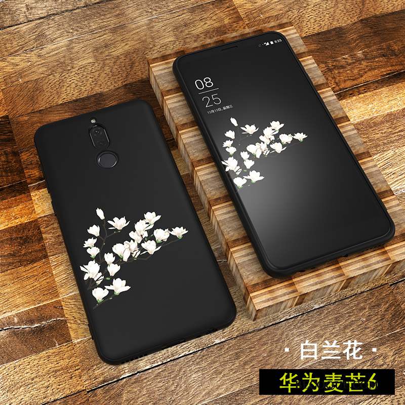 Huawei Mate 10 Lite Coque Fluide Doux Incassable Noir Silicone Personnalité Tendance