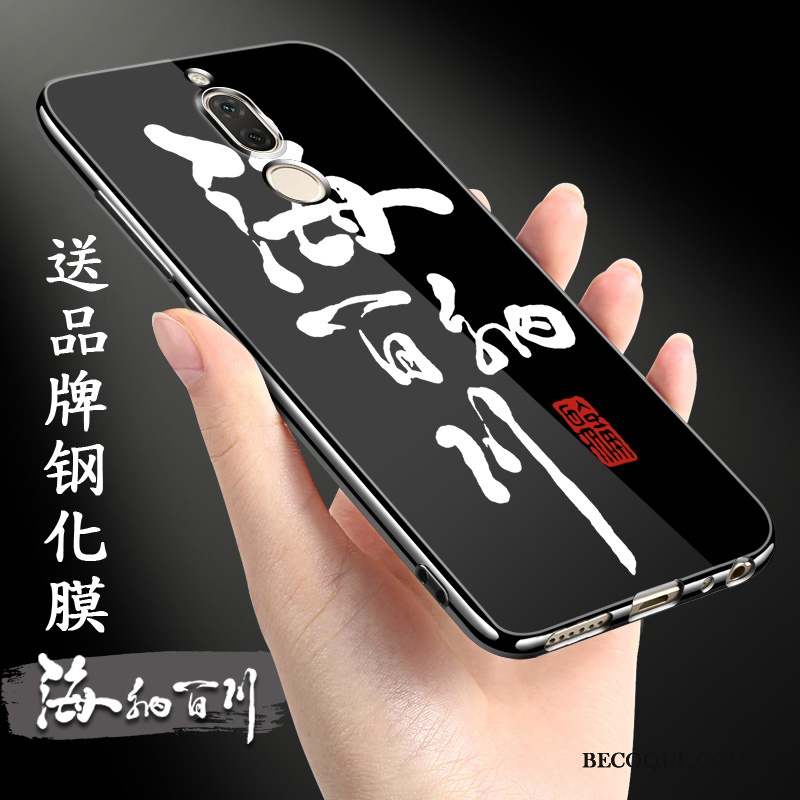 Huawei Mate 10 Lite Coque Fluide Doux Protection Personnalité Étui Noir Silicone