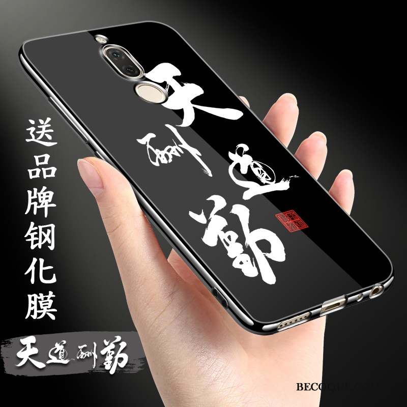 Huawei Mate 10 Lite Coque Fluide Doux Protection Personnalité Étui Noir Silicone