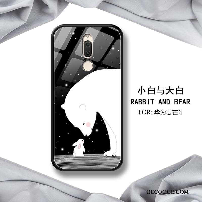 Huawei Mate 10 Lite Coque Noir Incassable Protection Membrane Étui Verre