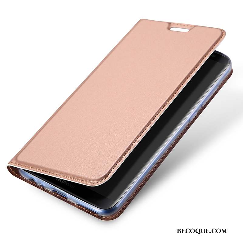 Huawei Mate 10 Lite Coque Protection Housse Étui En Cuir Téléphone Portable Incassable Rose