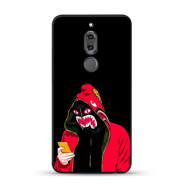 Huawei Mate 10 Lite Cœur Téléphone Portable Noir Coque Personnalité Étui