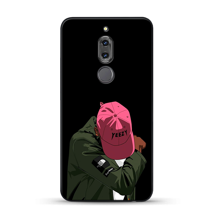 Huawei Mate 10 Lite Cœur Téléphone Portable Noir Coque Personnalité Étui