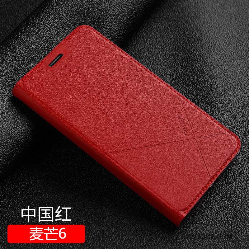 Huawei Mate 10 Lite Incassable Rouge Étui En Cuir Coque De Téléphone Protection Clamshell