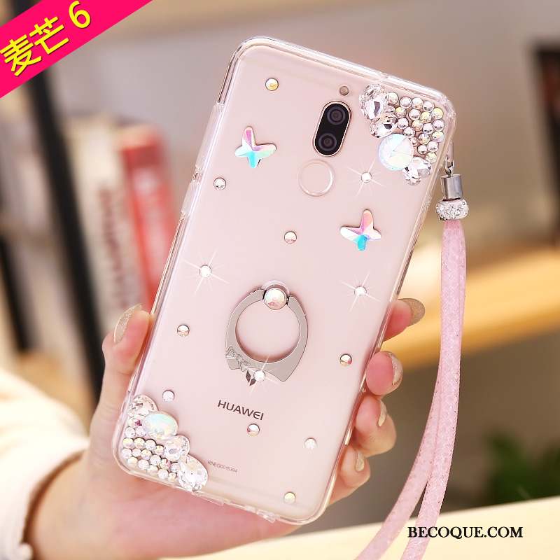 Huawei Mate 10 Lite Multicolore Silicone Fluide Doux Étui Coque De Téléphone Strass