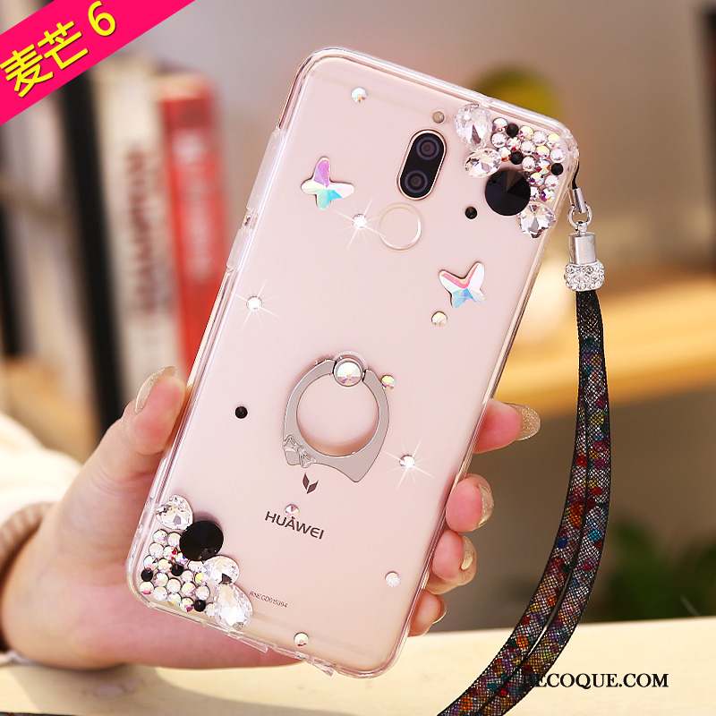 Huawei Mate 10 Lite Multicolore Silicone Fluide Doux Étui Coque De Téléphone Strass