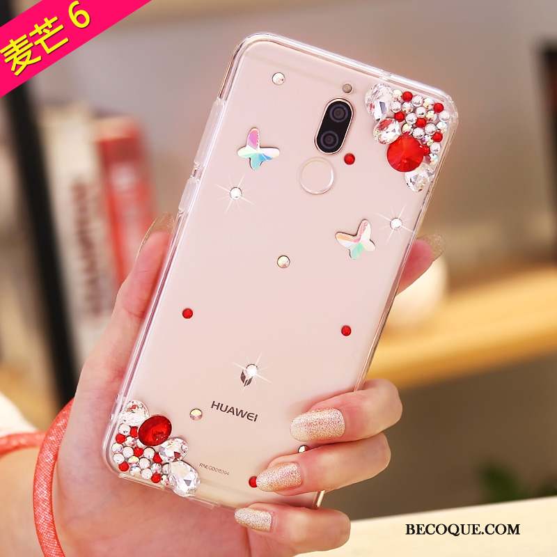 Huawei Mate 10 Lite Multicolore Silicone Fluide Doux Étui Coque De Téléphone Strass