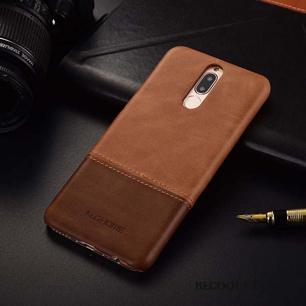 Huawei Mate 10 Lite Protection Business Coque De Téléphone Très Mince Cuir Véritable Étui