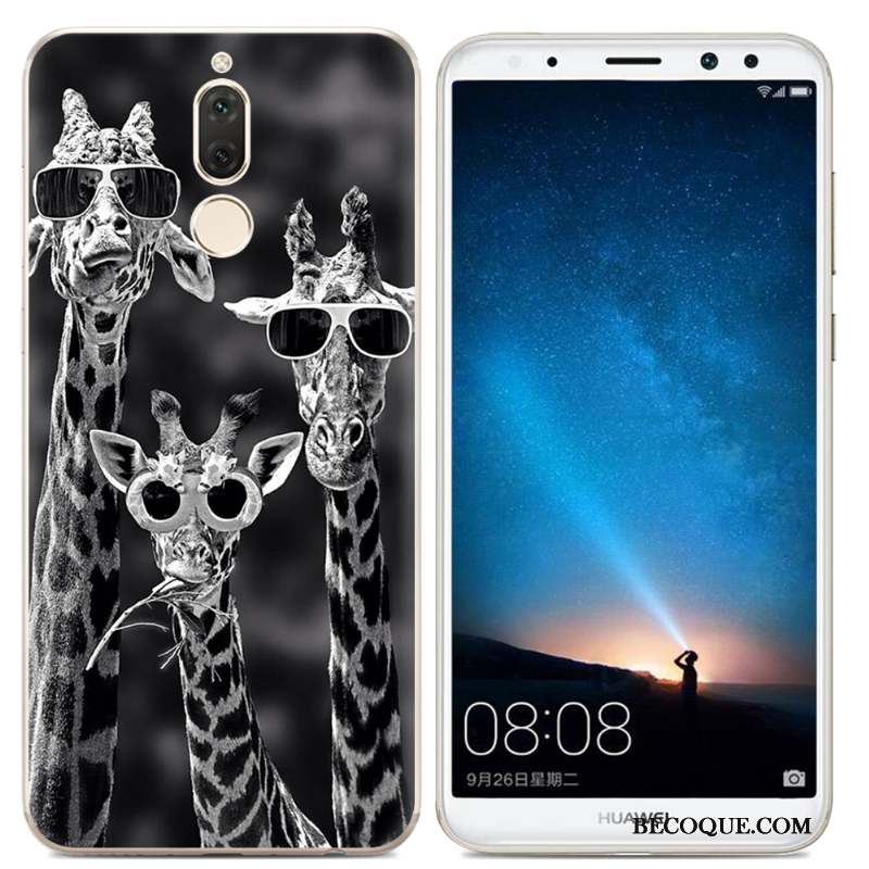 Huawei Mate 10 Lite Transparent Protection Jaune Fluide Doux Coque De Téléphone Silicone