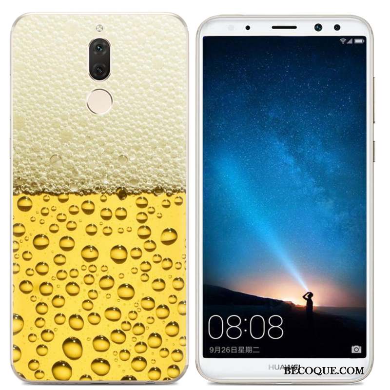 Huawei Mate 10 Lite Transparent Protection Jaune Fluide Doux Coque De Téléphone Silicone