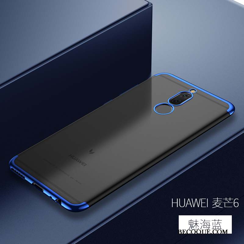 Huawei Mate 10 Lite Étui Fluide Doux Bleu Coque De Téléphone Silicone Incassable