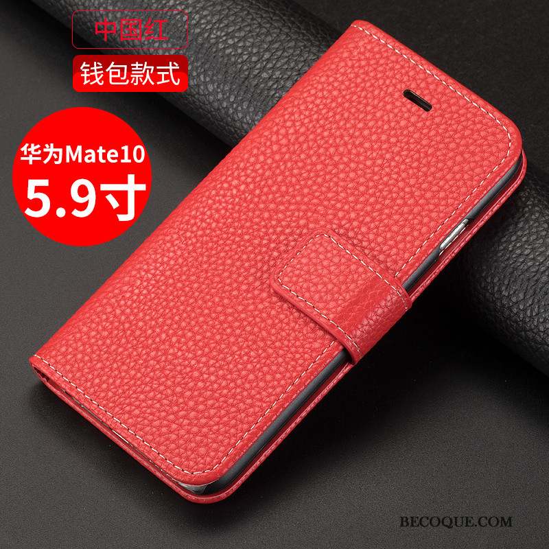 Huawei Mate 10 Or Housse Coque De Téléphone Tout Compris Incassable Étui En Cuir