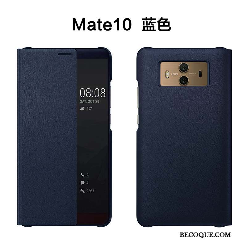 Huawei Mate 10 Or Rose Protection Coque De Téléphone Incassable Étui Étui En Cuir