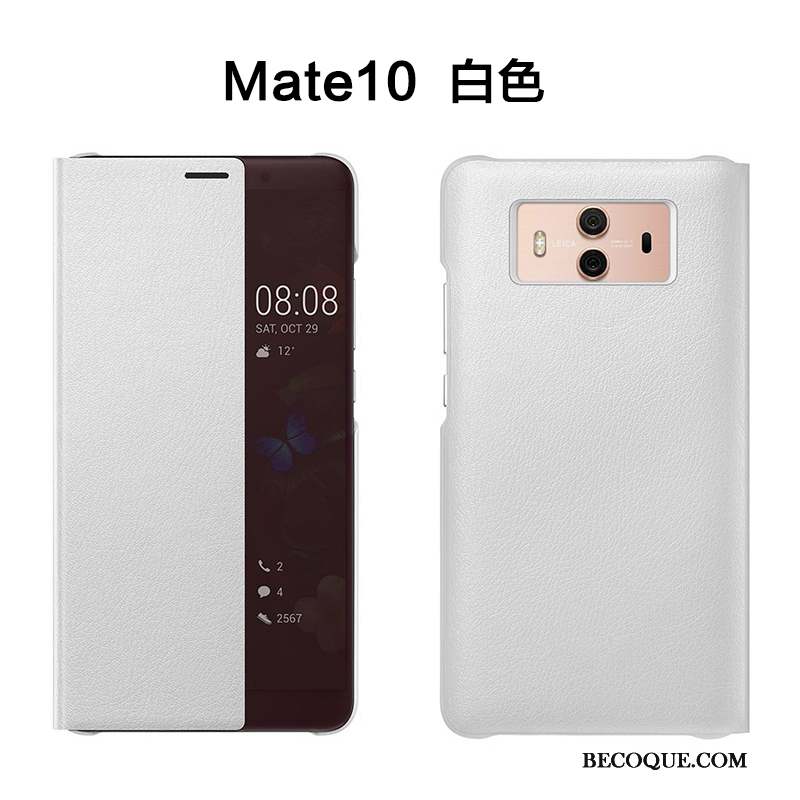 Huawei Mate 10 Or Rose Protection Coque De Téléphone Incassable Étui Étui En Cuir