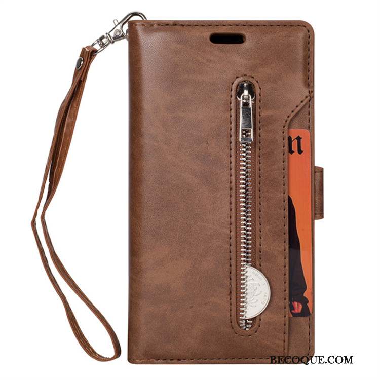 Huawei Mate 10 Ornements Suspendus Sac Carte Violet Portefeuille Étui En Cuir Coque De Téléphone
