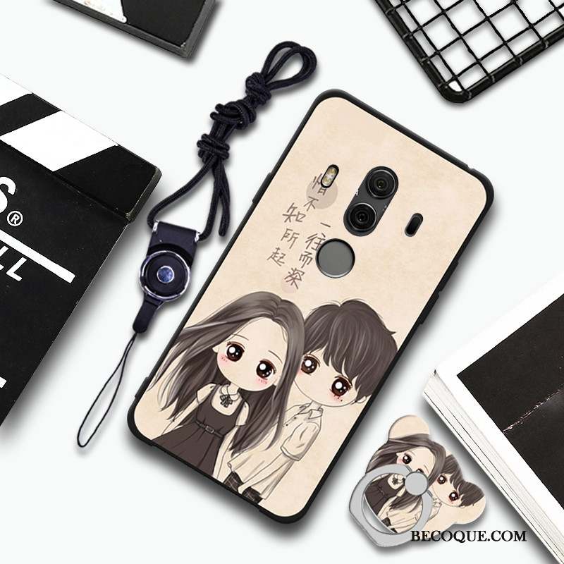 Huawei Mate 10 Pro Coque De Téléphone Fluide Doux Bleu Clair Ornements Suspendus