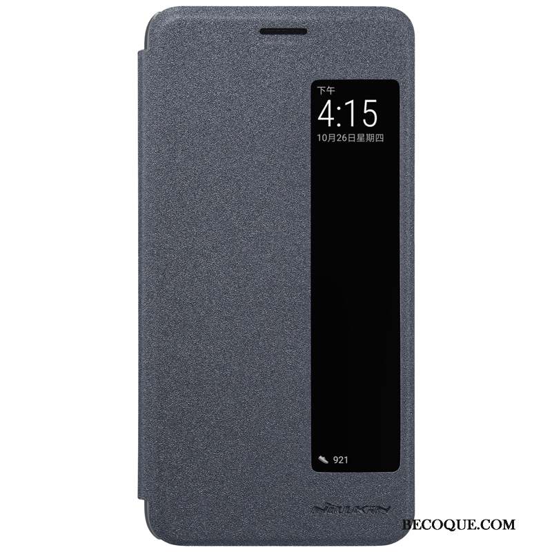 Huawei Mate 10 Pro Coque De Téléphone Housse Étui En Cuir Protection Gris Or