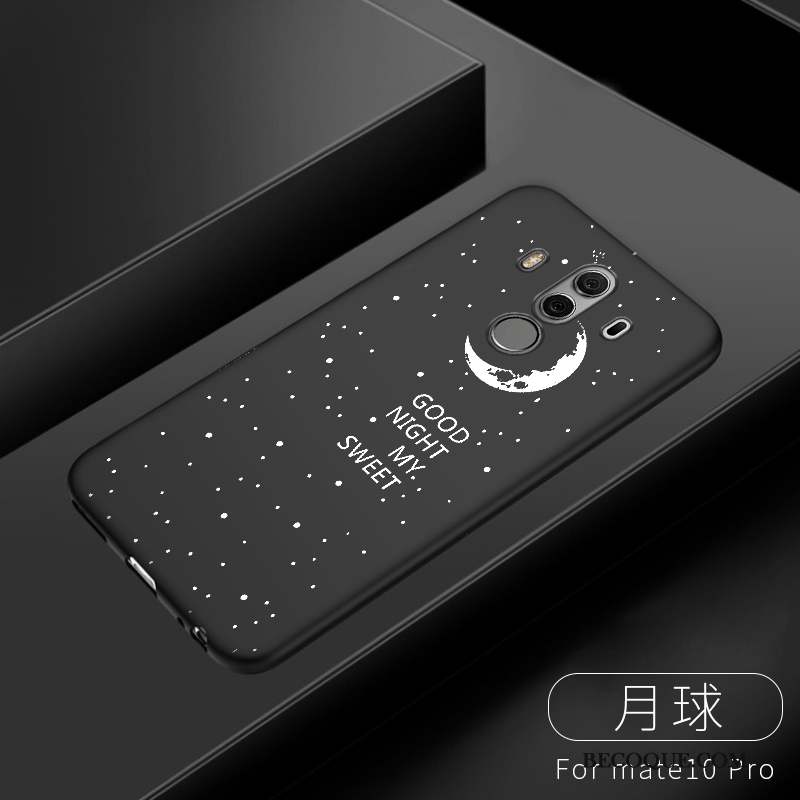 Huawei Mate 10 Pro Coque De Téléphone Noir Ornements Suspendus Silicone