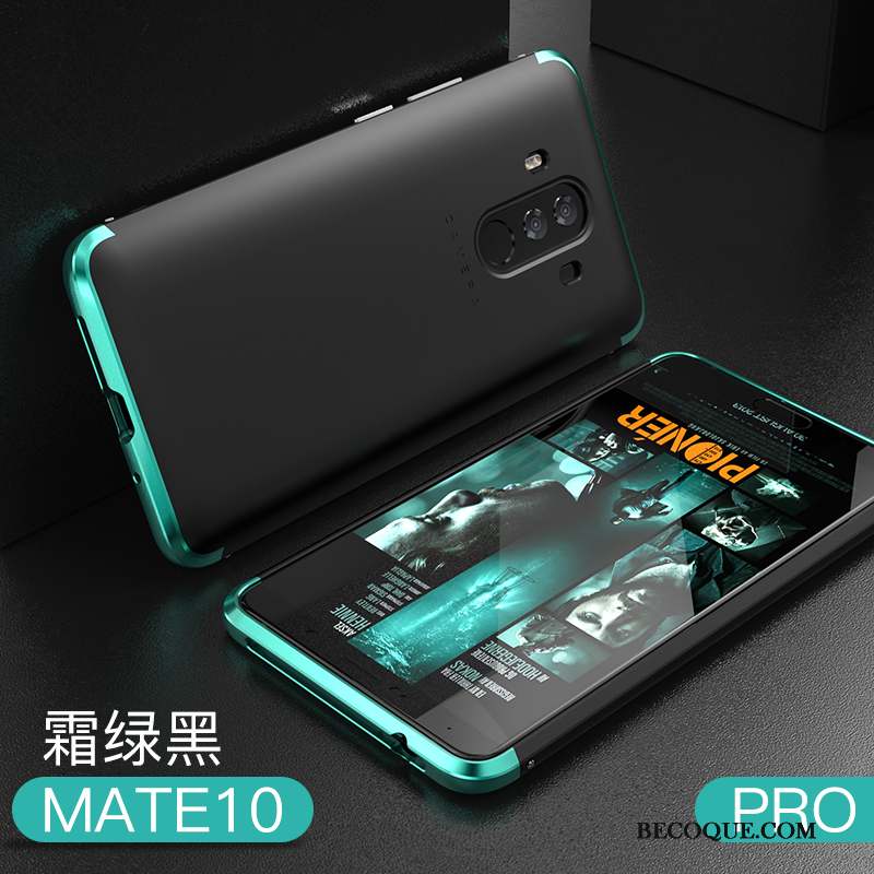 Huawei Mate 10 Pro Coque Délavé En Daim Protection Tendance Incassable Métal Tout Compris