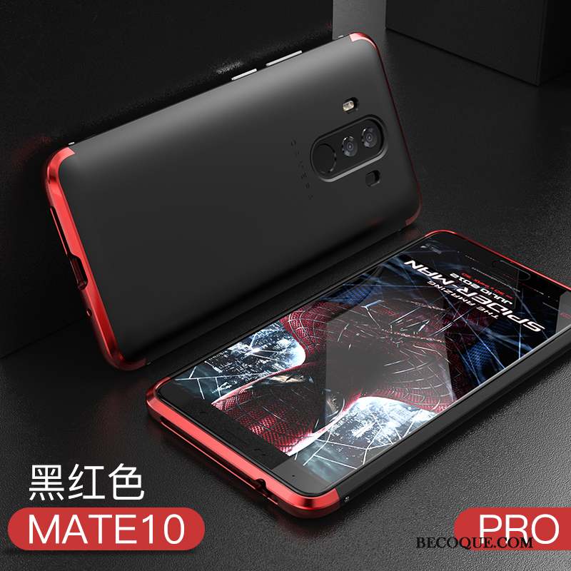 Huawei Mate 10 Pro Coque Délavé En Daim Protection Tendance Incassable Métal Tout Compris