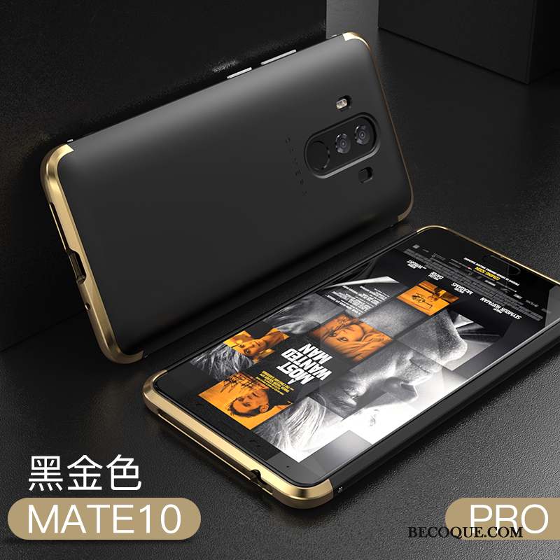 Huawei Mate 10 Pro Coque Délavé En Daim Protection Tendance Incassable Métal Tout Compris