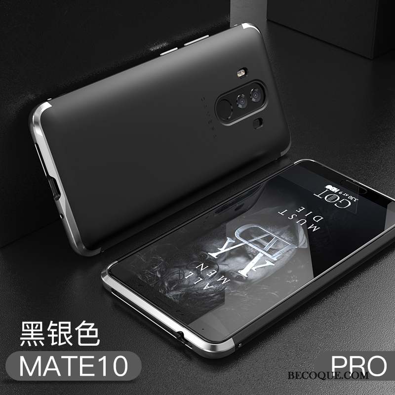 Huawei Mate 10 Pro Coque Délavé En Daim Protection Tendance Incassable Métal Tout Compris