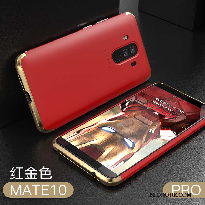 Huawei Mate 10 Pro Coque Délavé En Daim Protection Tendance Incassable Métal Tout Compris