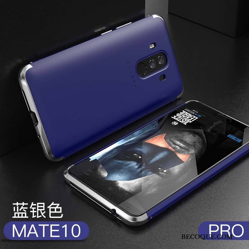 Huawei Mate 10 Pro Coque Délavé En Daim Protection Tendance Incassable Métal Tout Compris