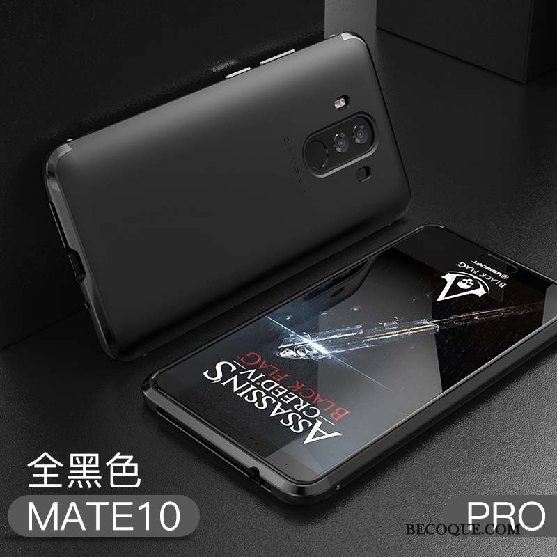 Huawei Mate 10 Pro Coque Délavé En Daim Protection Tendance Incassable Métal Tout Compris