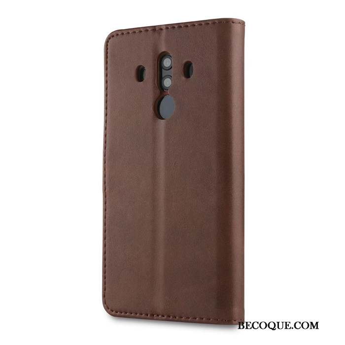 Huawei Mate 10 Pro Coque Protection Gris Clamshell Incassable Tout Compris Étui En Cuir