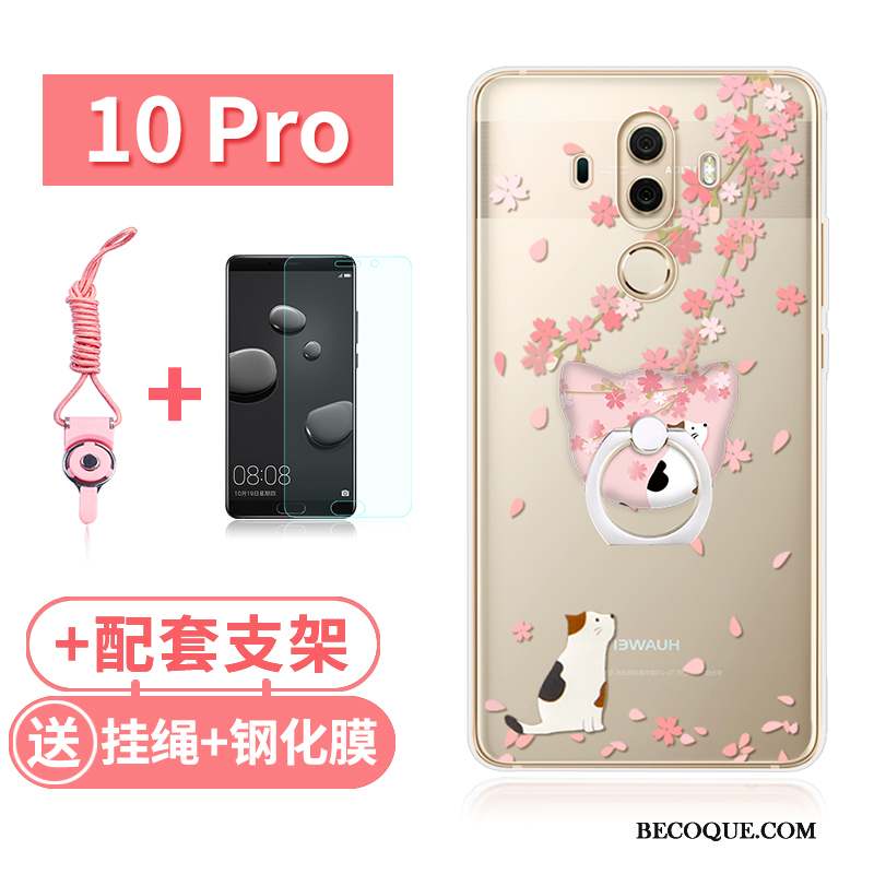 Huawei Mate 10 Pro Coque Tout Compris Lapin Rose Incassable Chat Fluide Doux