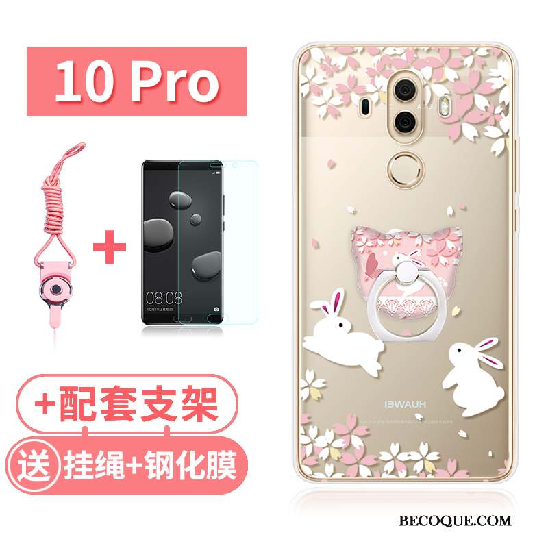 Huawei Mate 10 Pro Coque Tout Compris Lapin Rose Incassable Chat Fluide Doux