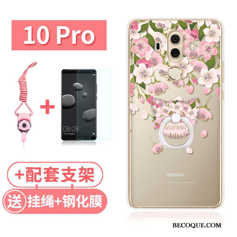 Huawei Mate 10 Pro Coque Tout Compris Lapin Rose Incassable Chat Fluide Doux
