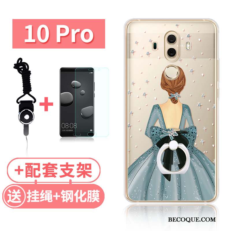 Huawei Mate 10 Pro Coque Tout Compris Lapin Rose Incassable Chat Fluide Doux