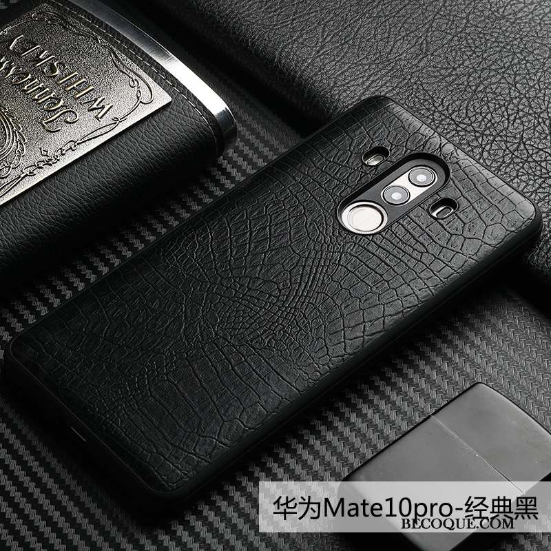 Huawei Mate 10 Pro Coque Tout Compris Qualité Crocodile Business Cuir Étui En Cuir
