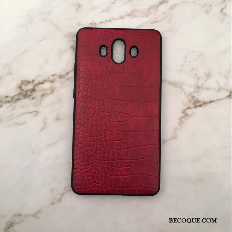 Huawei Mate 10 Pro Crocodile Silicone Business Coque Modèle Fleurie Étui