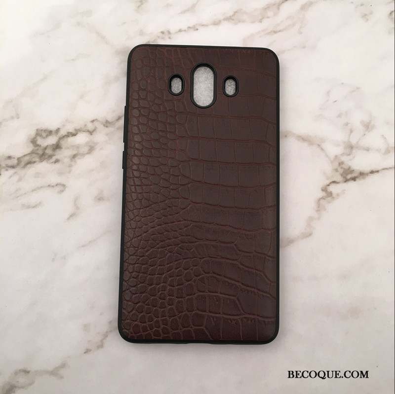 Huawei Mate 10 Pro Crocodile Silicone Business Coque Modèle Fleurie Étui