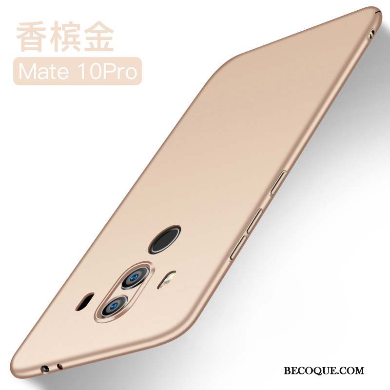 Huawei Mate 10 Pro Délavé En Daim Étui Coque De Téléphone Or Difficile Incassable