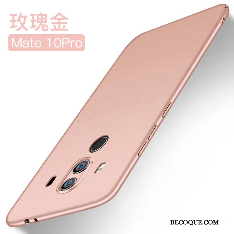 Huawei Mate 10 Pro Délavé En Daim Étui Coque De Téléphone Or Difficile Incassable