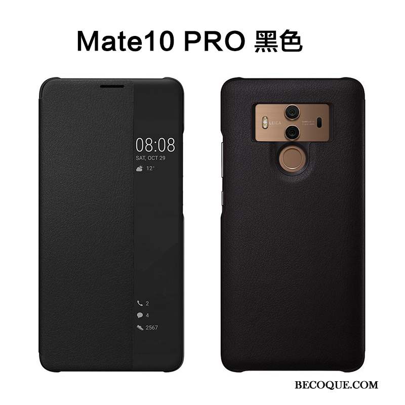 Huawei Mate 10 Pro Incassable Étui Coque De Téléphone Étui En Cuir Clamshell Protection