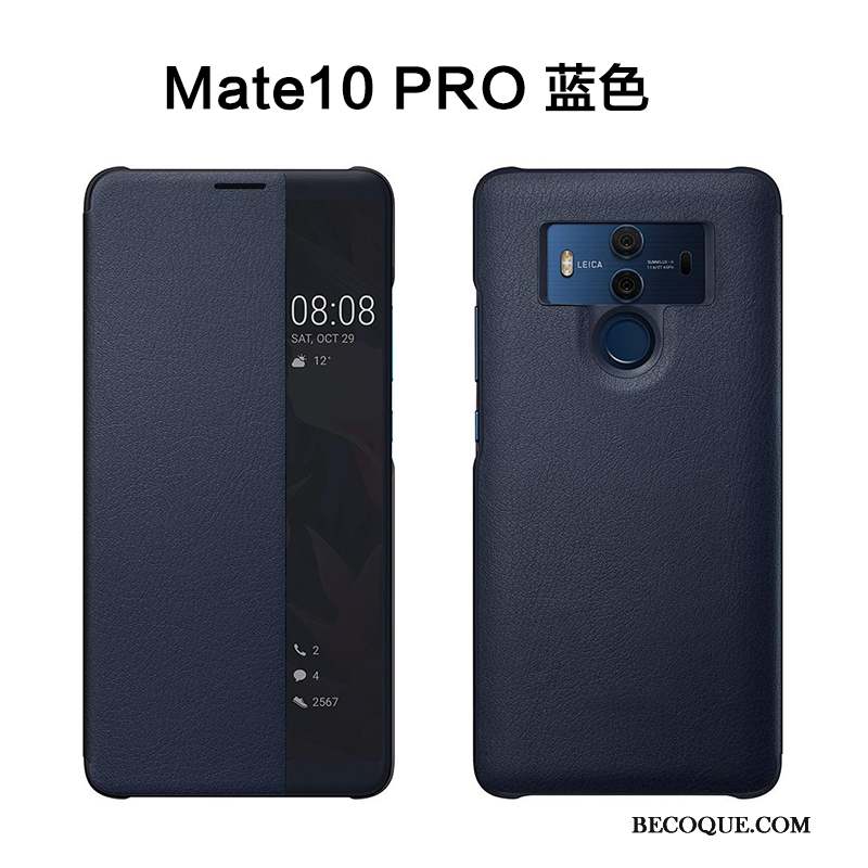 Huawei Mate 10 Pro Incassable Étui Coque De Téléphone Étui En Cuir Clamshell Protection