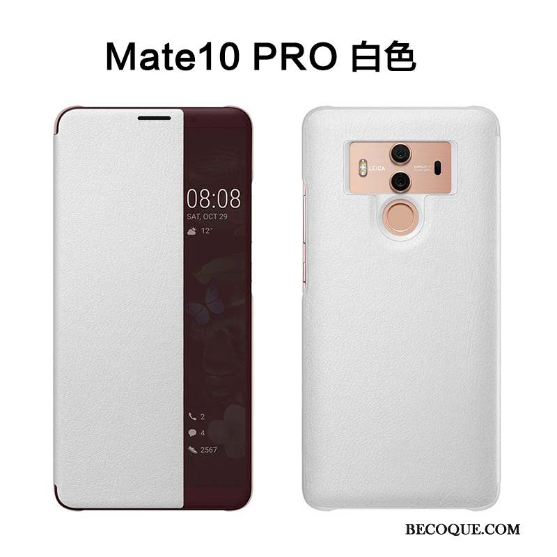 Huawei Mate 10 Pro Incassable Étui Coque De Téléphone Étui En Cuir Clamshell Protection